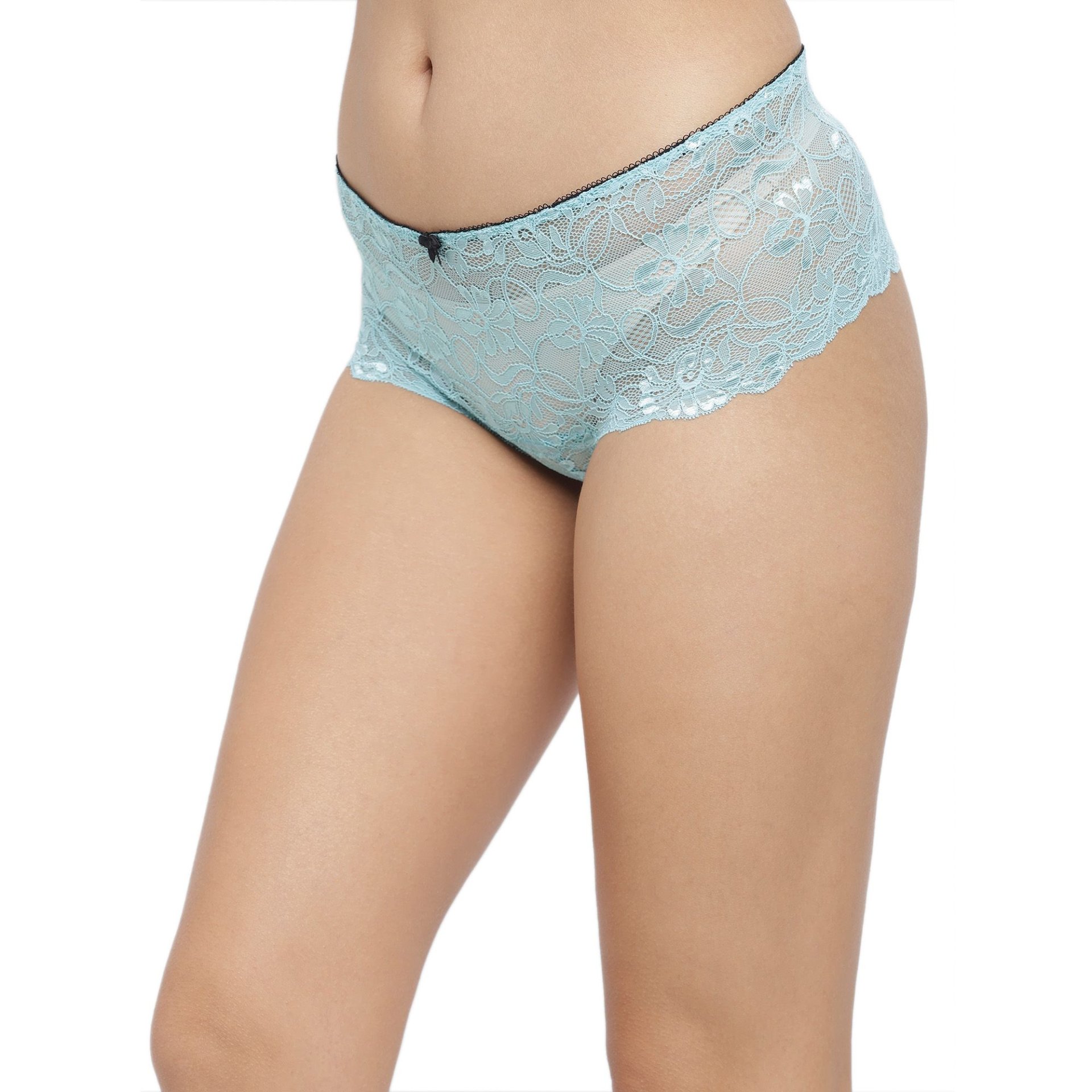 N-Gal Women's Erotic Lace See Through Mid Waist Underwear Lingerie Knickers  Brief Panty_Blue - Online Shopping Website