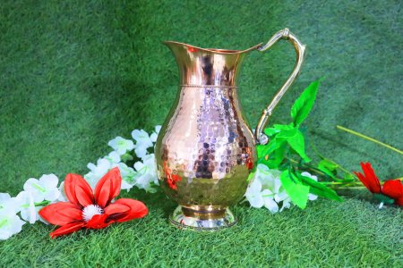 Royal hammered coppered jug - home and decore beautiful Vibrant handmde object.