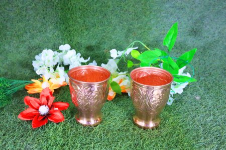 Royal coppered glass- home and decore beautiful Vibrant handmde object - usable - Gifting Items Ideal for All Occasions