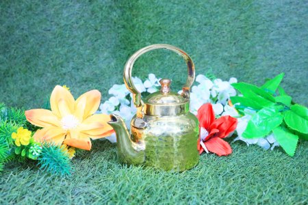 Metallic teapot - home and decore beautiful Vibrant handmde object - usable - Gifting Items Ideal for All Occasions