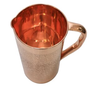 Exquisite Designed elite Copper Jug with plain copper 6 glasses- decoration purpose, home and decore beautiful handmde object.