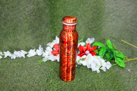 Beautifully printed copper bottles - ideal gift - home and decore beautiful handmde object.1