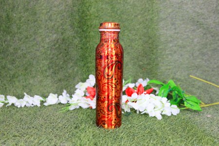 Beautifully printed copper bottles - ideal gift - home and decore beautiful handmde object.1