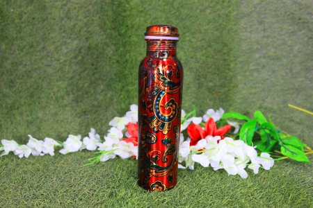 Beautifully printed copper bottles - ideal gift - home and decore beautiful handmde object.1