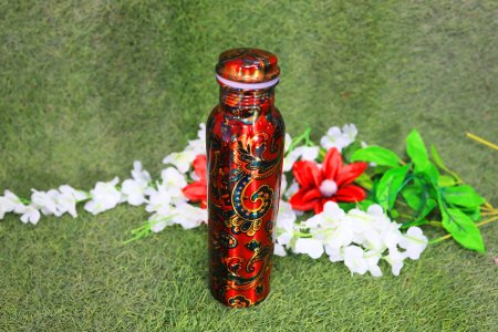 Beautifully printed copper bottles - ideal gift - home and decore beautiful handmde object.1