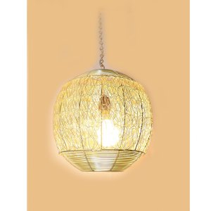 Golden Net round shaped Ceiling lamp - Peaceful & Meditating Atmosphere - Negative Energy Absorption
