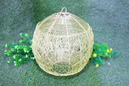 Golden Net round shaped Ceiling lamp - Peaceful & Meditating Atmosphere - Negative Energy Absorption