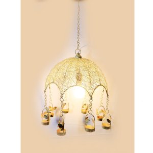 Golden wind chimes style Concept Ceiling lamp - Peaceful & Meditating Atmosphere - Negative Energy Absorption