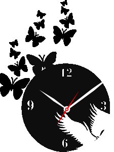 Butterfly-Eagle Based Clock (Black C) - Suitable For The Decoration Of A House - Foremost Gifting Material for Your Friends, Relatives and Close Ones