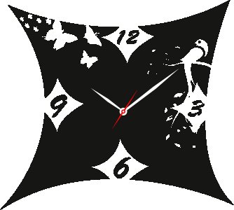Curved Cut Paper, Based Clock (Black C) - Suitable For The Decoration Of A House - Foremost Gifting Material for Your Friends, Relatives and Close Ones