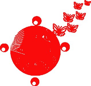 5 Circles Based Flying Butterfly Clock - Suitable For The Decoration Of A House - Foremost Gifting Material for Your Friends, Relatives and Close Ones