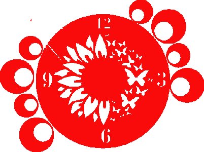 9 Circle, Flower Petals And Butterfly Based Clock - Suitable For The Decoration Of A House - Foremost Gifting Material for Your Friends, Relatives and Close Ones