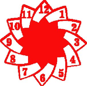 Half Transparent Flower Based Clock - Suitable For The Decoration Of A House - Foremost Gifting Material for Your Friends, Relatives and Close Ones