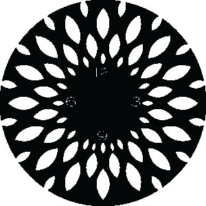 Scattered Transparent Leaves Based Clock (Black C) - Suitable For The Decoration Of A House - Foremost Gifting Material for Your Friends, Relatives and Close Ones