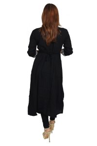 Four petals flower pearl embroided straight Kurti for Womens/ girls (black kurti)- Made up of Rayon and designed for you plesant and comfy