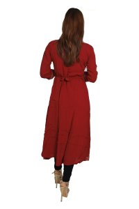 Curved straight lines embroided straight Kurti for Womens/ girls (Red)- Made up of Rayon and designed for you plesant and comfy