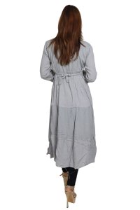 Curved square chained embroided straight Kurti for Womens/ girls (Grey)- Made up of Rayon and designed for you plesant and comfy