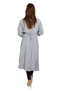 Flowers with pearl embroided straight Kurti for Womens/ girls (Grey)- Made up of Rayon and designed for you plesant and comfy