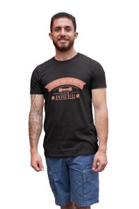 Body Builder, Gym Power, (BG Orange), Round Neck Gym Tshirt (Black Tshirt) - Clothes for Gym Lovers - Suitable for Gym Going Person - Foremost Gifting Material for Your Friends and Close Ones
