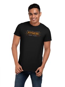 Bodybuilder, Fitness, No Pain, No Gain, Round Neck Gym Tshirt (Black Tshirt) - Clothes for Gym Lovers - Suitable for Gym Going Person - Foremost Gifting Material for Your Friends and Close Ones