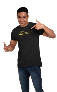 Fitness, (BG Golden), Round Neck Gym Tshirt (White Tshirt) - Clothes for Gym Lovers - Suitable for Gym Going Person - Foremost Gifting Material for Your Friends and Close Ones