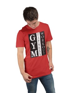 Fitness Power, Round Neck Gym Tshirt (Red Tshirt) - Clothes for Gym Lovers - Suitable for Gym Going Person - Foremost Gifting Material for Your Friends and Close Ones
