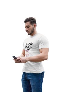 Semi Human, Work Hard, Dream Big Round Neck Gym Tshirt (White Tshirt) - Clothes for Gym Lovers - Suitable for Gym Going Person - Foremost Gifting Material for Your Friends and Close Ones