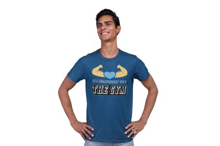 The Gym, Round Neck Gym Tshirt (Blue Tshirt) - Clothes for Gym Lovers - Suitable for Gym Going Person - Foremost Gifting Material for Your Friends and Close Ones