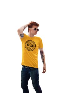 Train Hard Or Go Home, Round Neck Gym Tshirt (Yellow Tshirt) - Clothes for Gym Lovers - Suitable for Gym Going Person - Foremost Gifting Material for Your Friends and Close Ones