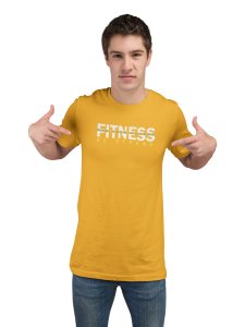 Fitness For Your Future, Round Neck Gym Tshirt (Yellow Tshirt) - Foremost Gifting Material for Your Friends and Close Ones
