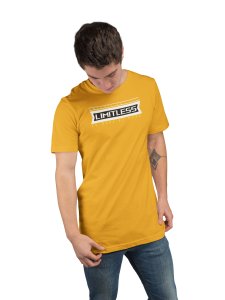 Ability Is Limitless, (BG Black), Round Neck Gym Tshirt (Yellow Tshirt) - Foremost Gifting Material for Your Friends and Close Ones