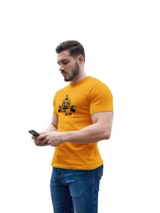 Exercising Bodybuilder, Round Neck Gym Tshirt (Yellow Tshirt) - Foremost Gifting Material for Your Friends and Close Ones