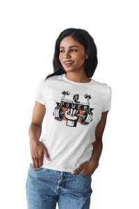 Girl's Power, Round Neck Gym Tshirt (White Tshirt) - Clothes for Gym Lovers - Suitable for Gym Going Person - Foremost Gifting Material for Your Friends and Close Ones