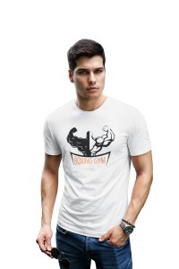 Boxing Gym, Round Neck Gym Tshirt (White Tshirt) - Clothes for Gym Lovers - Foremost Gifting Material for Your Friends and Close Ones