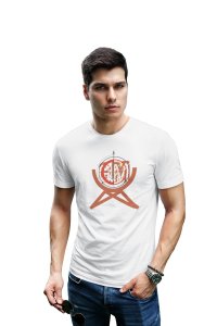 Target Board Round Neck Gym Tshirt (White Tshirt) - Clothes for Gym Lovers - Foremost Gifting Material for Your Friends and Close Ones