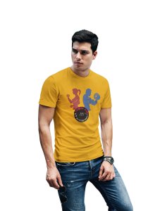 Good Healthy On, No Pain, No Gain, Round Neck Gym Tshirt (Yellow Tshirt) - Clothes for Gym Lovers - Suitable for Gym Going Person - Foremost Gifting Material for Your Friends and Close Ones