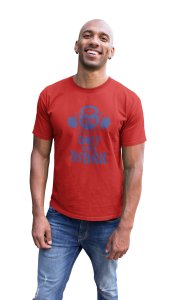 Gym, Only Hard Work, Round Neck Gym Tshirt (Red Tshirt) - Clothes for Gym Lovers - Suitable for Gym Going Person - Foremost Gifting Material for Your Friends and Close Ones