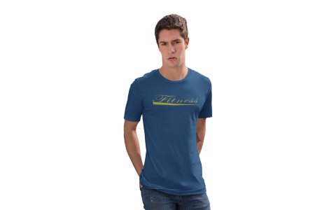 Fitness, Round Neck Gym Tshirt (Blue Tshirt) - Clothes for Gym Lovers - Suitable for Gym Going Person - Foremost Gifting Material for Your Friends and Close Ones