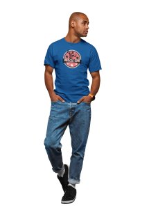 Muscle Gym, (BG Red), Round Neck Gym Tshirt (Blue Tshirt) - Clothes for Gym Lovers - Suitable for Gym Going Person - Foremost Gifting Material for Your Friends and Close Ones