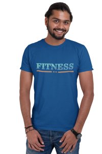 Fitness Underline, Round Neck Gym Tshirt (Blue Tshirt) - Clothes for Gym Lovers - Suitable for Gym Going Person - Foremost Gifting Material for Your Friends and Close Ones