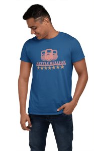 Kettle Bellion Round Neck Gym Tshirt - Clothes for Gym Lovers (Blue Tshirt) - Suitable for Gym Going Person - Foremost Gifting Material for Your Friends and Close Ones