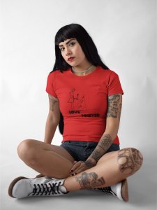 Heart for beat - Line Art for Female - Half Sleeves T-shirt