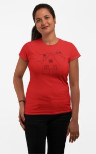 Home - Line Art for Female - Half Sleeves T-shirt