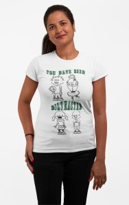 You have been distracted - Line Art for Female - Half Sleeves T-shirt