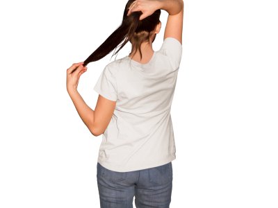 Beautyful Lady - Line Art for Female - Half Sleeves T-shirt