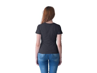 FLying Long hairs - Line Art for Female - Half Sleeves T-shirt