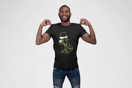 Dog - Line Art for Male - Half Sleeves T-shirt