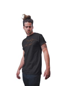Bird - Line Art for Male - Half Sleeves T-shirt