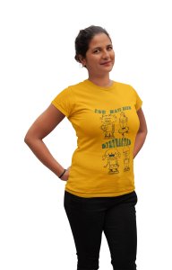 You have been distracted - Line Art for Female - Half Sleeves T-shirt