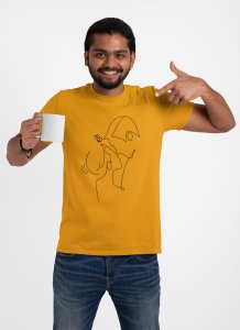 Women - Line Art for Male - Half Sleeves T-shirt